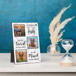 Plaque Photo En souvenir affectueux Mémorial pour animaux Colla
