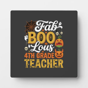 Plaque Photo Enseignant de 4e année Faboolous Halloween