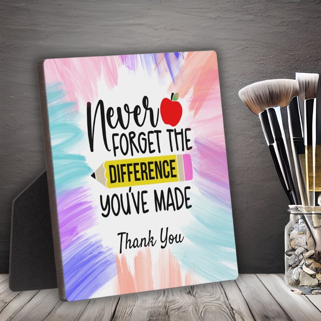 Plaque Photo Enseignants Merci (Créateur téléchargé)