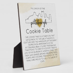 PLAQUE PHOTO ENSEIGNE DE TABLE DE COOKIES PITTSBURGH MARIAGE