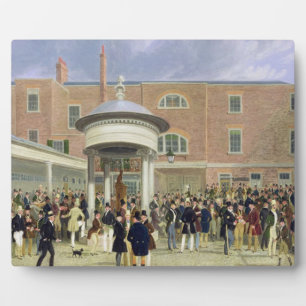Plaque Photo Epsom Races : Settling Day at Tattersall's