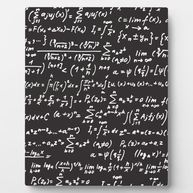 Plaque Photo Équations mathématiques du tableau noir (Devant)