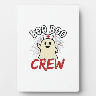 Plaque Photo Équipage Boo Boo Halloween Infirmière Fantôme Desi