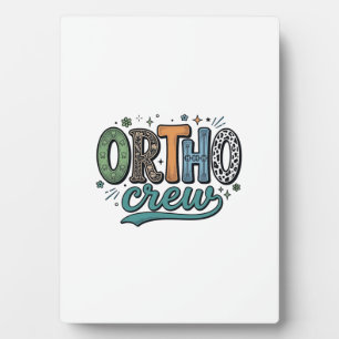 Plaque Photo Équipe Ortho Vintage Équipe Dentaire Vector Design