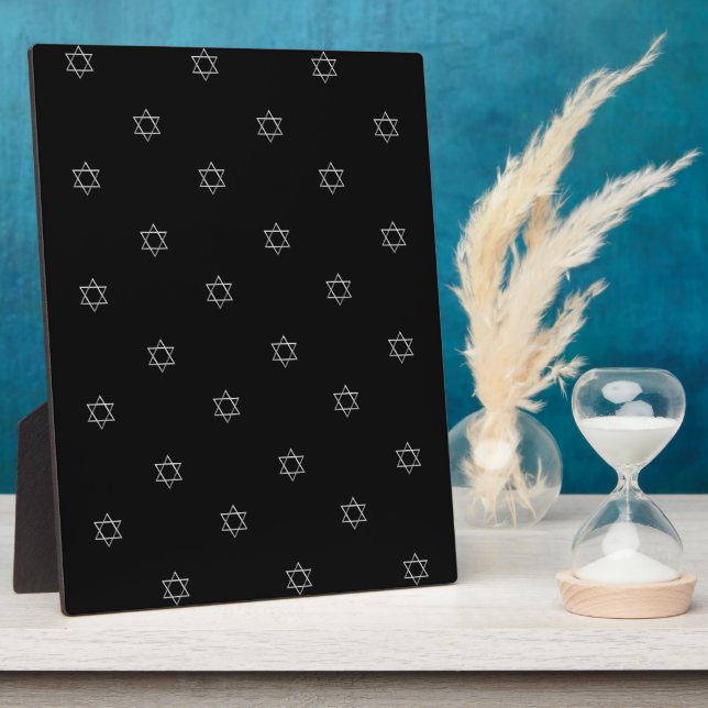 Plaque Photo Étoile d'argent 3D de David (Côté)
