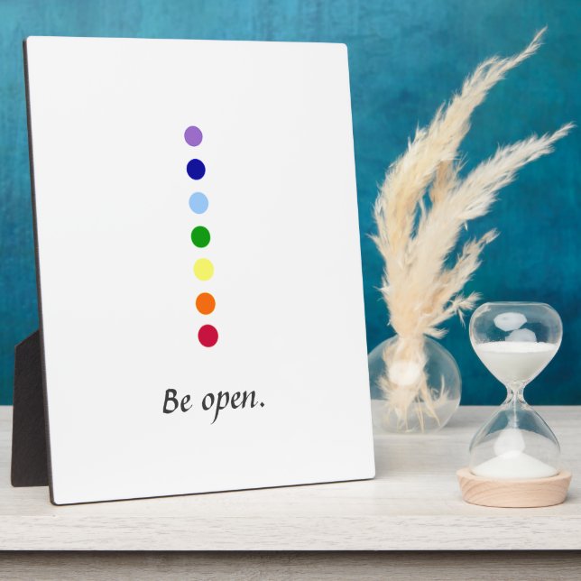 Plaque Photo Être ouvert - Design Chakra simple (Côté)