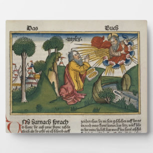 Plaque Photo Exodus 34 1-10 Moïse reçoit le deuxième comprimé w