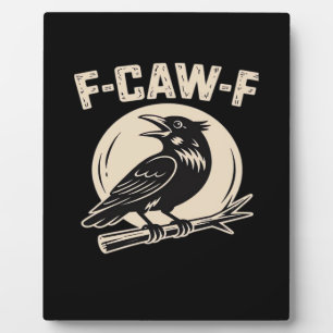 Plaque Photo F-Caw-F Corbeau Corneille Style Vintage