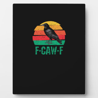 Plaque Photo F-Caw-F Corbeau Oiseau Rétro Coucher de soleil Vin