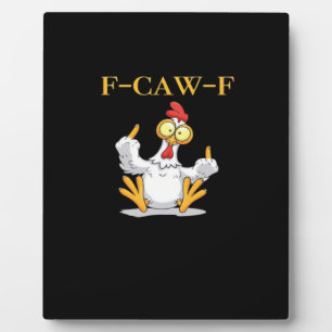 Plaque Photo F-Caw-F Poulet Drôle Rétro Classique