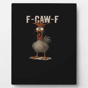 Plaque Photo F-Caw-F Poulet Rétro Classique