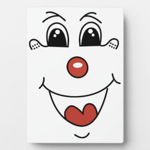 PLAQUE PHOTO FACE DE CLOWN