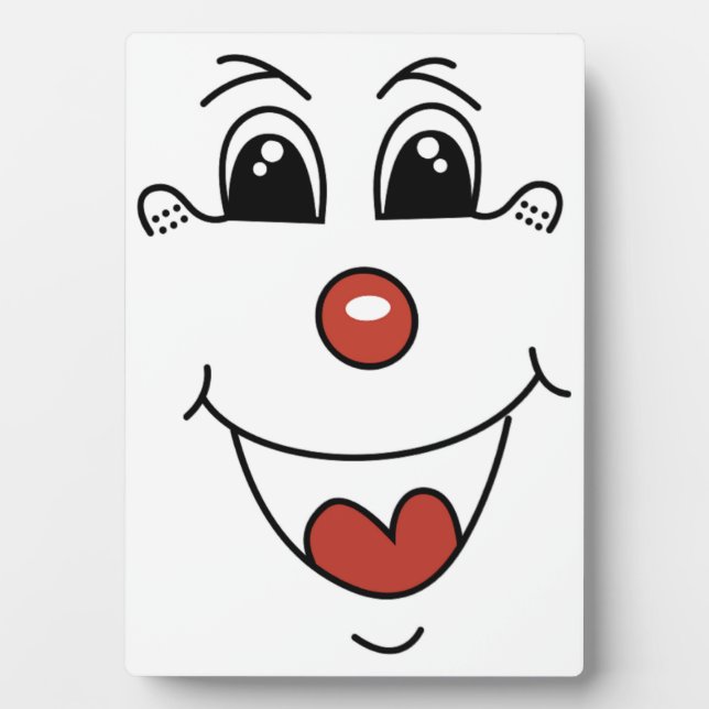 PLAQUE PHOTO FACE DE CLOWN (Devant)
