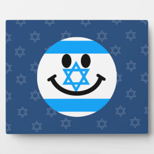 Plaque Photo Face du drapeau israélien