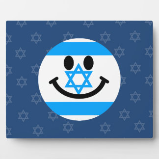 Plaque Photo Face du drapeau israélien