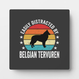 Plaque Photo Facilement Distrait Par Le Chien Tervuren Belge