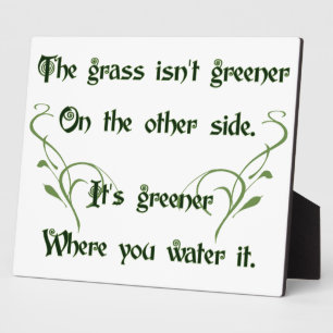 Plaque Photo Faites le plus vert d'herbe