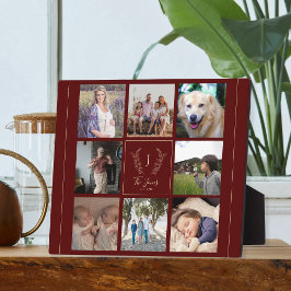 Plaque Photo Famille 8 photo collage monogramme nom personnalis