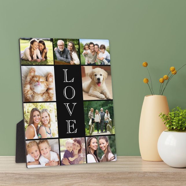 Plaque Photo Family Love 10 Photo Collage noir (Créateur téléchargé)