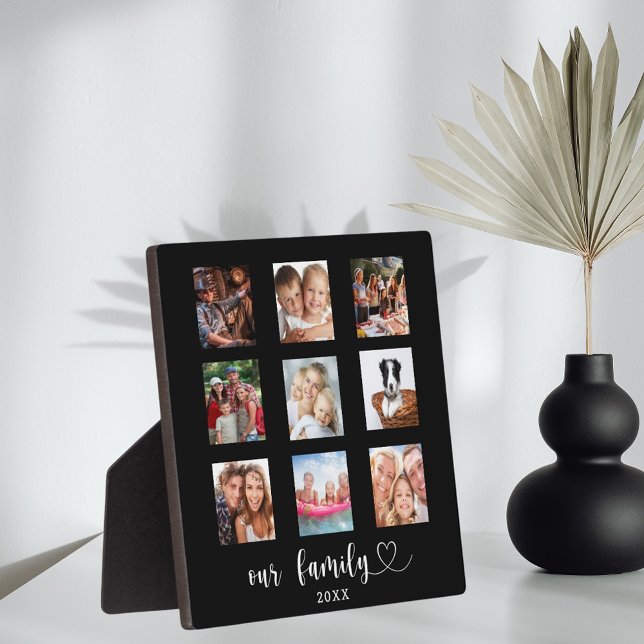 Plaque Photo Family photo collage black  (Créateur téléchargé)