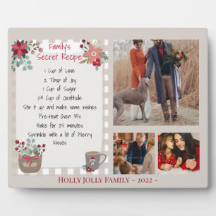 Plaque Photo Family Photo Collage Keepsake Recipe Holiday