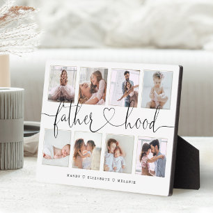 Plaque Photo Fatherhood Script Gift For fathers Photo Collage