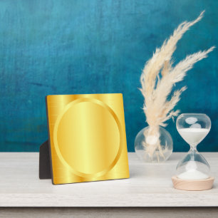 Plaque Photo Faux Gold Elegant Ajouter Votre Texte Monogramme M