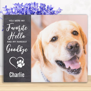 Plaque Photo Favori Hello Hardest au revoir Photo Pet Memorial