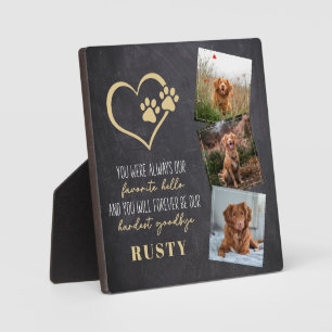Plaque Photo Favori Hello Hardest Goodbye Pet Memorial