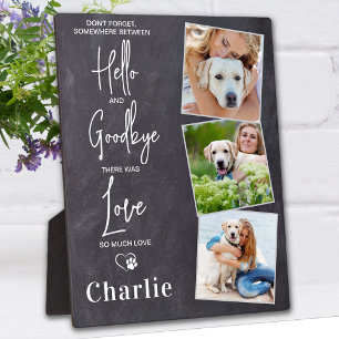 Plaque Photo Favori Hello Personnaliser 3 Photo Pet Dog Memoria
