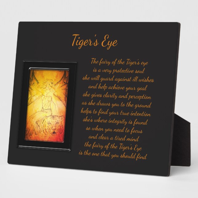 Plaque Photo Fée de cristal de l'oeil du tigre (Côté)
