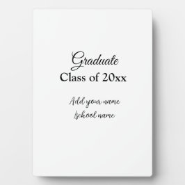 Plaque Photo Félicitations de graduation simples clas d'ajout m