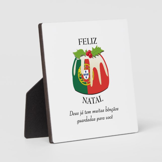 Plaque Photo FELIZ NATAL Portugais Noël (Recto)