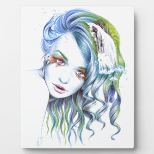 Plaque Photo Femme de sirène d'eau fille Imaginaire surréaliste