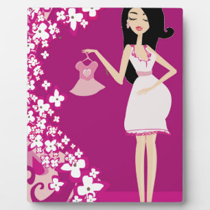 Plaque Photo femme enceinte latina
