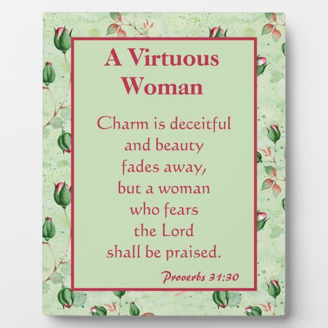Plaque Photo Femme Verte Florale Virtuelle (Devant)