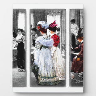 Plaque Photo femmes victoriennes vintages