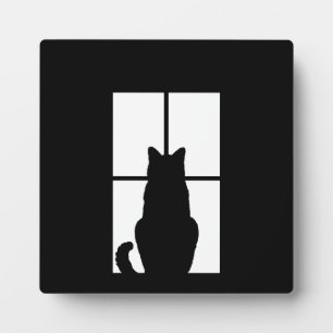 Plaque Photo Fenêtre Cat Cliquez pour Customiser Obtenir une dé