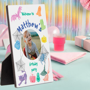 Plaque Photo Fête d'anniversaire à thème Halloween