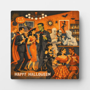 Plaque Photo Fête de martini Halloween Moderne du Milieu du Siè