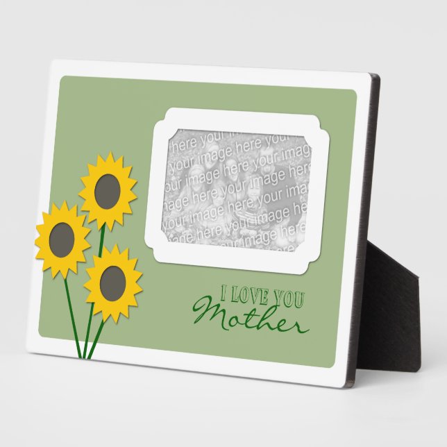 Plaque Photo Fête des mères Fleurs de soleil (Côté)