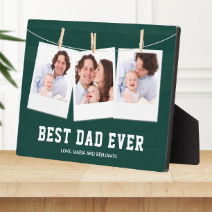 Plaque Photo Fête des pères   Collage photo Best Dad Ever 3