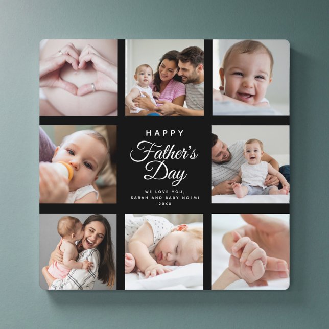 Plaque Photo Fête des pères moderne tendance Baby Photo Collage (Créateur téléchargé)