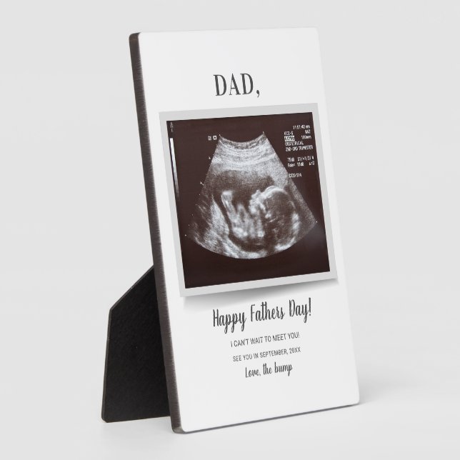 Plaque Photo Fête des pères Script Ultrasound Photo Pregnancy P (Côté)