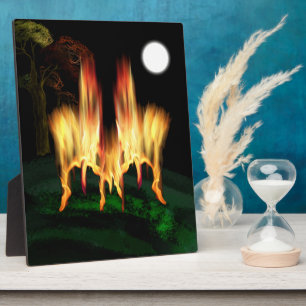 Plaque Photo Feu d'incendie