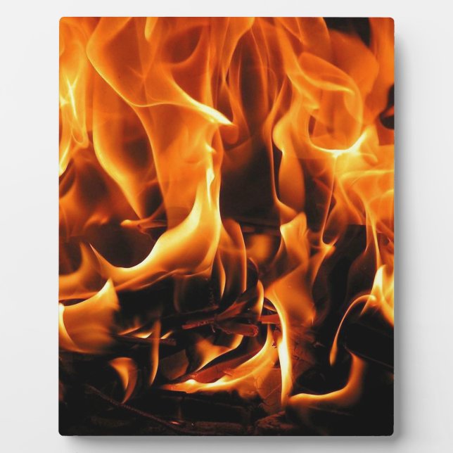 Plaque Photo Feu, flammes (Devant)