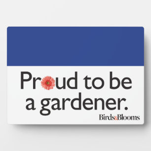 Plaque Photo Fier d'être Gardener