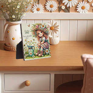Plaque Photo Fille marguerite personnalisée enfant de Dieu