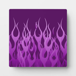 Plaque Photo Flammes de course violettes