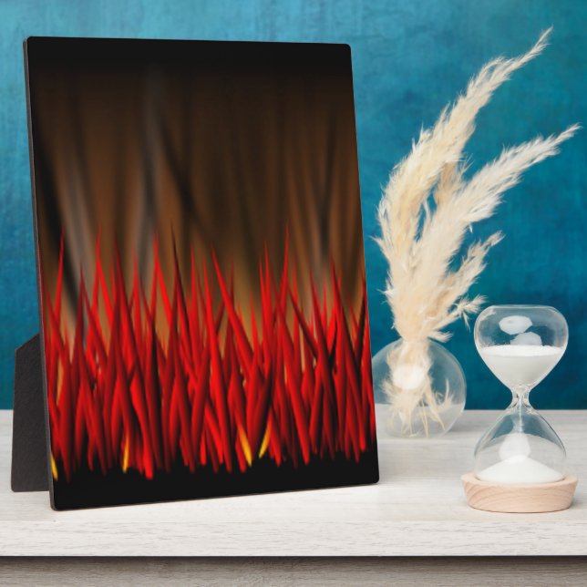 PLAQUE PHOTO FLAMMES D'INCENDIE (Côté)